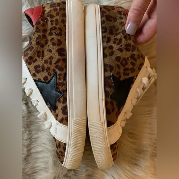 Nature Breeze Dale Leopard Print Lace Up Platform Sneaker Size 6.5 - Picture 8 of 13